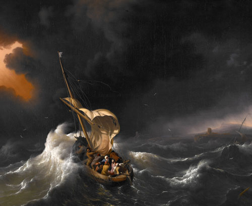 christ in the storm on the sea of galilee